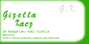 gizella kacz business card